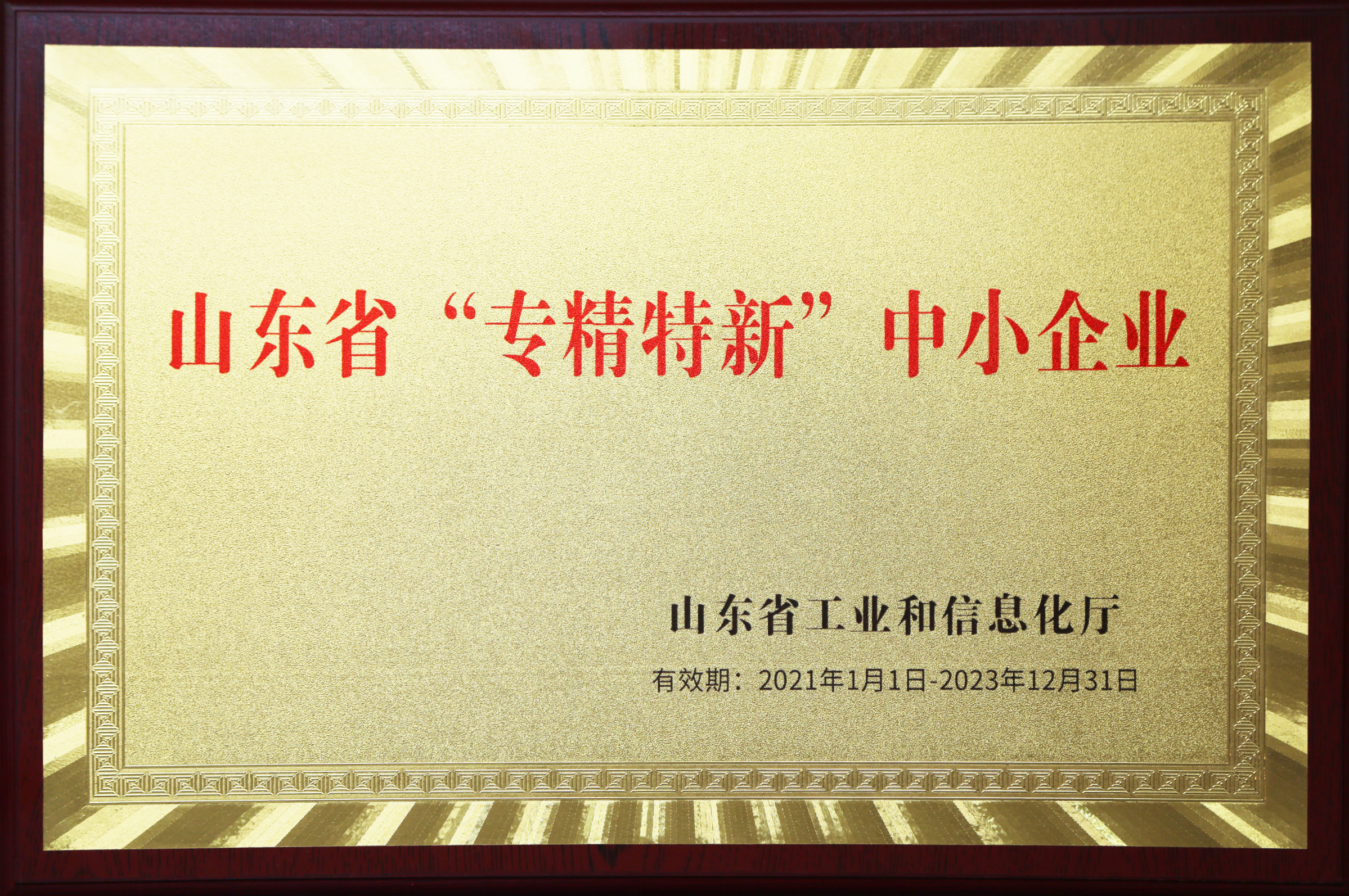 山東省“專精特新”中小企業(yè)